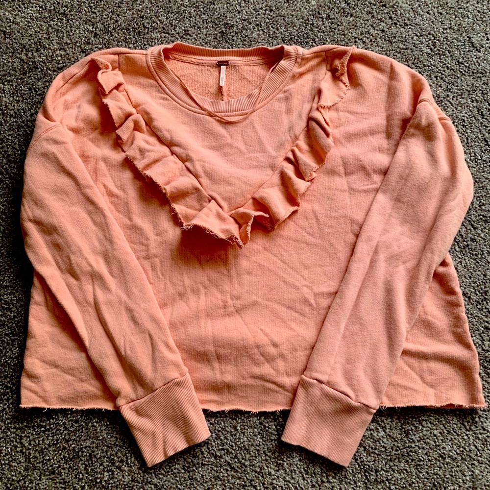 Free People Ruffled Sweatshirt